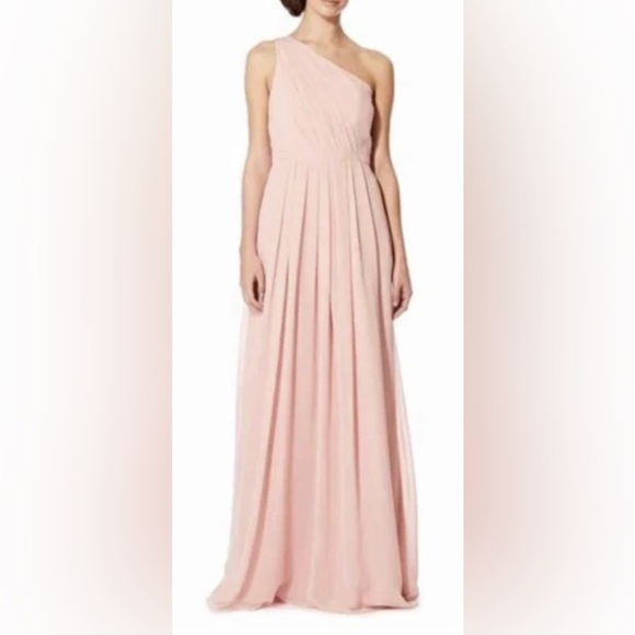 Adrianna Papell Pink One Shoulder Gown size 14 - Picture 1 of 10